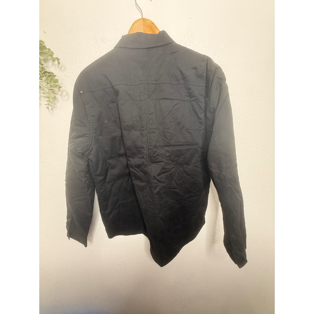 Harley-Davidson Mens Black Quilted Snap Front Shirt Jacket Size Large Cotton L - Picture 6 of 6